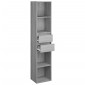 vidaXL Βιβλιοθήκη Γκρι Sonoma 36 x 30 x 171 εκ. από Επεξεργασμένο Ξύλο