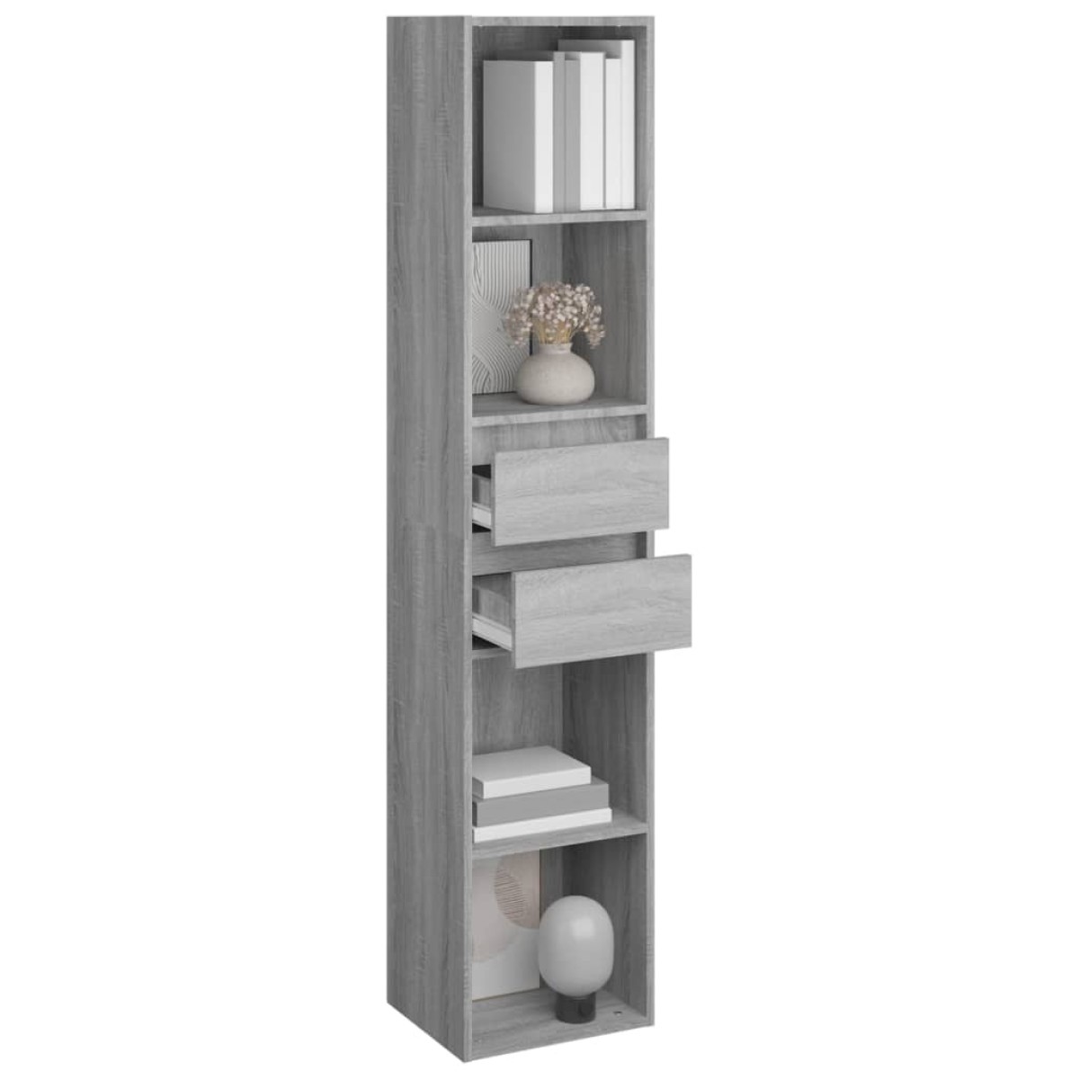 vidaXL Βιβλιοθήκη Γκρι Sonoma 36 x 30 x 171 εκ. από Επεξεργασμένο Ξύλο
