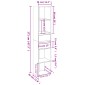 vidaXL Βιβλιοθήκη Γκρι Sonoma 36 x 30 x 171 εκ. από Επεξεργασμένο Ξύλο
