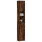 vidaXL Ντουλάπι Μπάνιου Καπνιστή Δρυς 32x25,5x190 εκ. Επεξεργ. Ξύλο