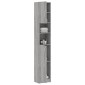 vidaXL Ντουλάπι Μπάνιου Γκρι Sonoma 32x25,5x190 εκ. Επεξεργασμένο Ξύλο