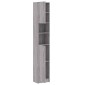 vidaXL Ντουλάπι Μπάνιου Γκρι Sonoma 32x25,5x190 εκ. Επεξεργασμένο Ξύλο