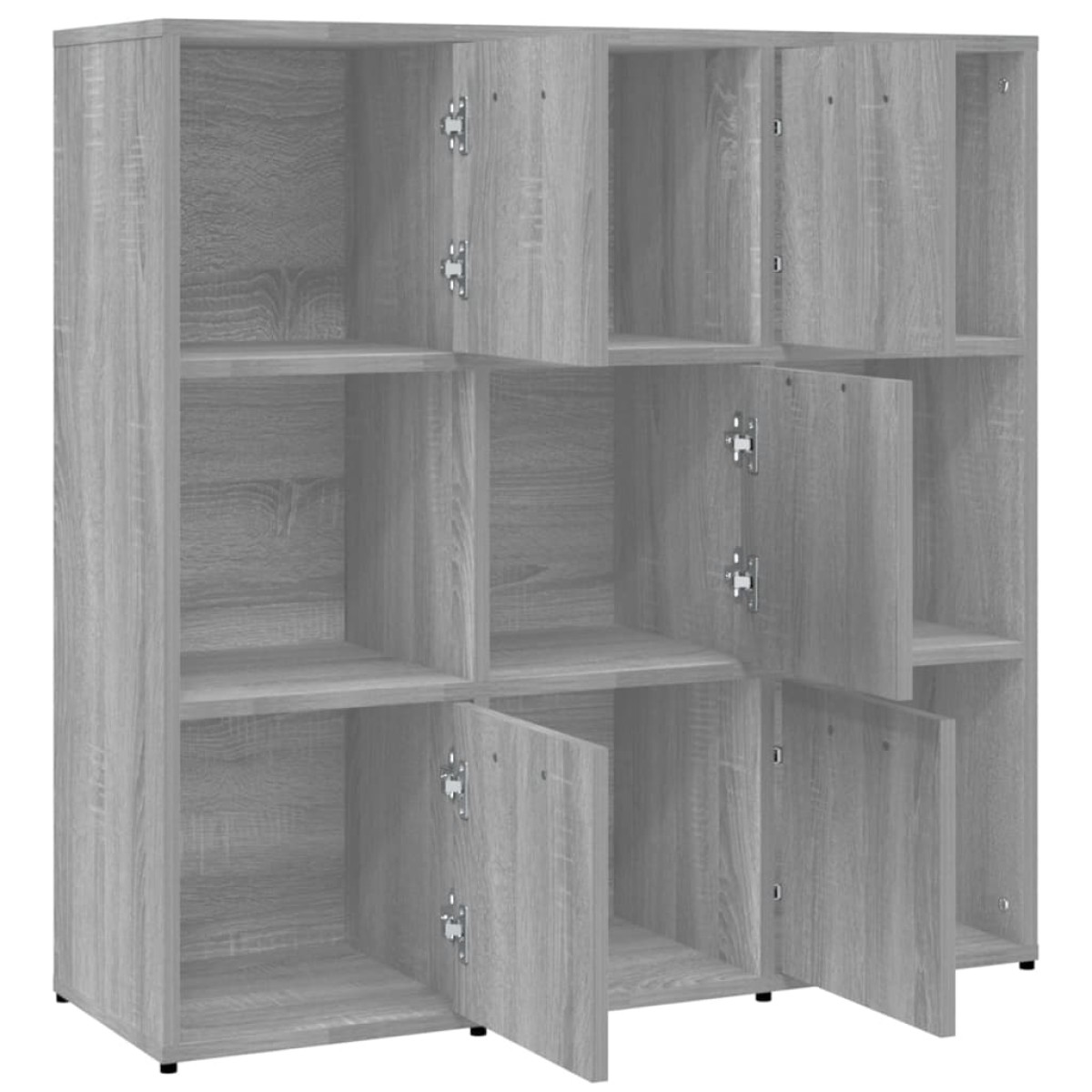vidaXL Βιβλιοθήκη Γκρι Sonoma 90 x 30 x 90 εκ. από Επεξεργασμένο Ξύλο