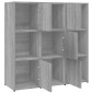vidaXL Βιβλιοθήκη Γκρι Sonoma 90 x 30 x 90 εκ. από Επεξεργασμένο Ξύλο