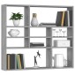 vidaXL Ραφιέρα Τοίχου Γκρι Sonoma 90x16x78 εκ. από Επεξεργασμένο Ξύλο