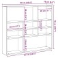 vidaXL Ραφιέρα Τοίχου Γκρι Sonoma 90x16x78 εκ. από Επεξεργασμένο Ξύλο