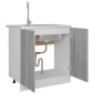 vidaXL Ντουλάπι Νιπτήρα Γκρι Sonoma 80x46x81,5 εκ. Επεξεργασμένο Ξύλο