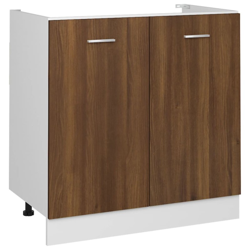 vidaXL Ντουλάπι Νιπτήρα "Lyon" Καφέ Δρυς 80x46x81,5 εκ. από Τεχνητό Ξύλο