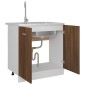 vidaXL Ντουλάπι Νιπτήρα Καφέ Δρυς 80x46x81,5 εκ. Επεξεργασμένο Ξύλο