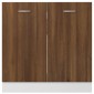 vidaXL Ντουλάπι Νιπτήρα Καφέ Δρυς 80x46x81,5 εκ. Επεξεργασμένο Ξύλο