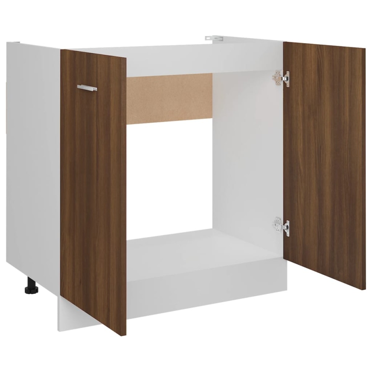 vidaXL Ντουλάπι Νιπτήρα Καφέ Δρυς 80x46x81,5 εκ. Επεξεργασμένο Ξύλο