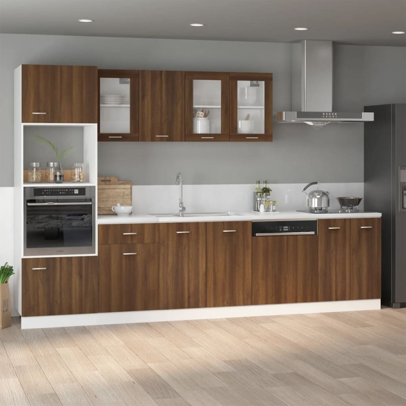 vidaXL Ντουλάπι Νιπτήρα "Lyon" Καφέ Δρυς 80x46x81,5 εκ. από Τεχνητό Ξύλο