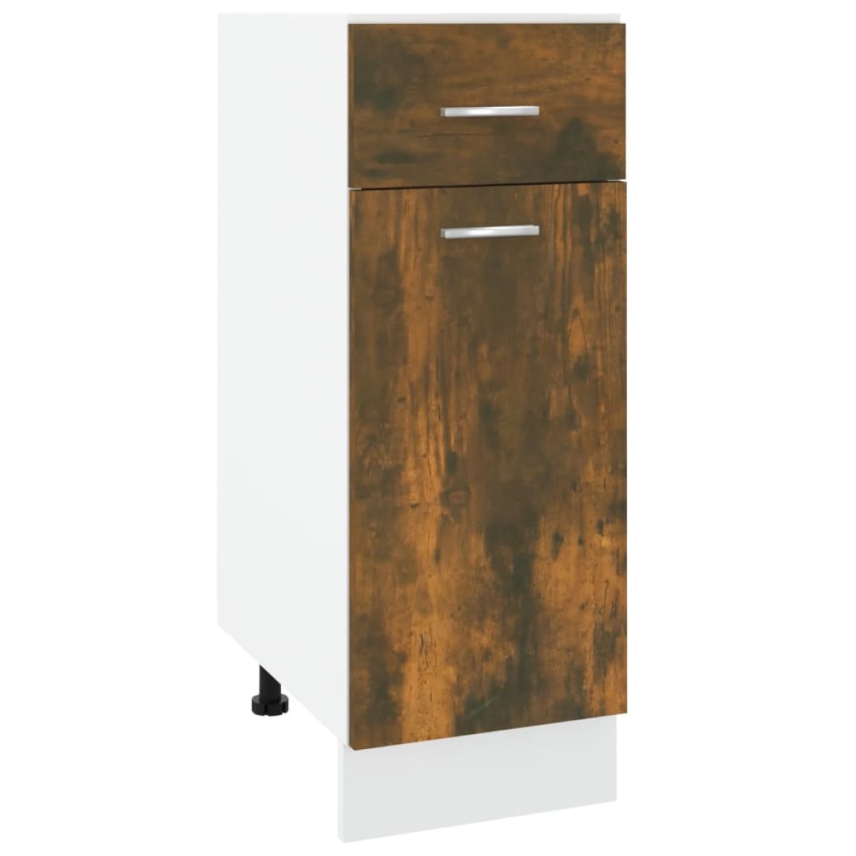 vidaXL Έπιπλο Με Συρτάρι Καπνιστή Δρυς 30x46x81,5 εκ. Επεξεργ. Ξύλο