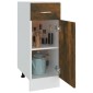 vidaXL Έπιπλο Με Συρτάρι Καπνιστή Δρυς 30x46x81,5 εκ. Επεξεργ. Ξύλο