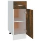 vidaXL Έπιπλο Με Συρτάρι Καπνιστή Δρυς 30x46x81,5 εκ. Επεξεργ. Ξύλο
