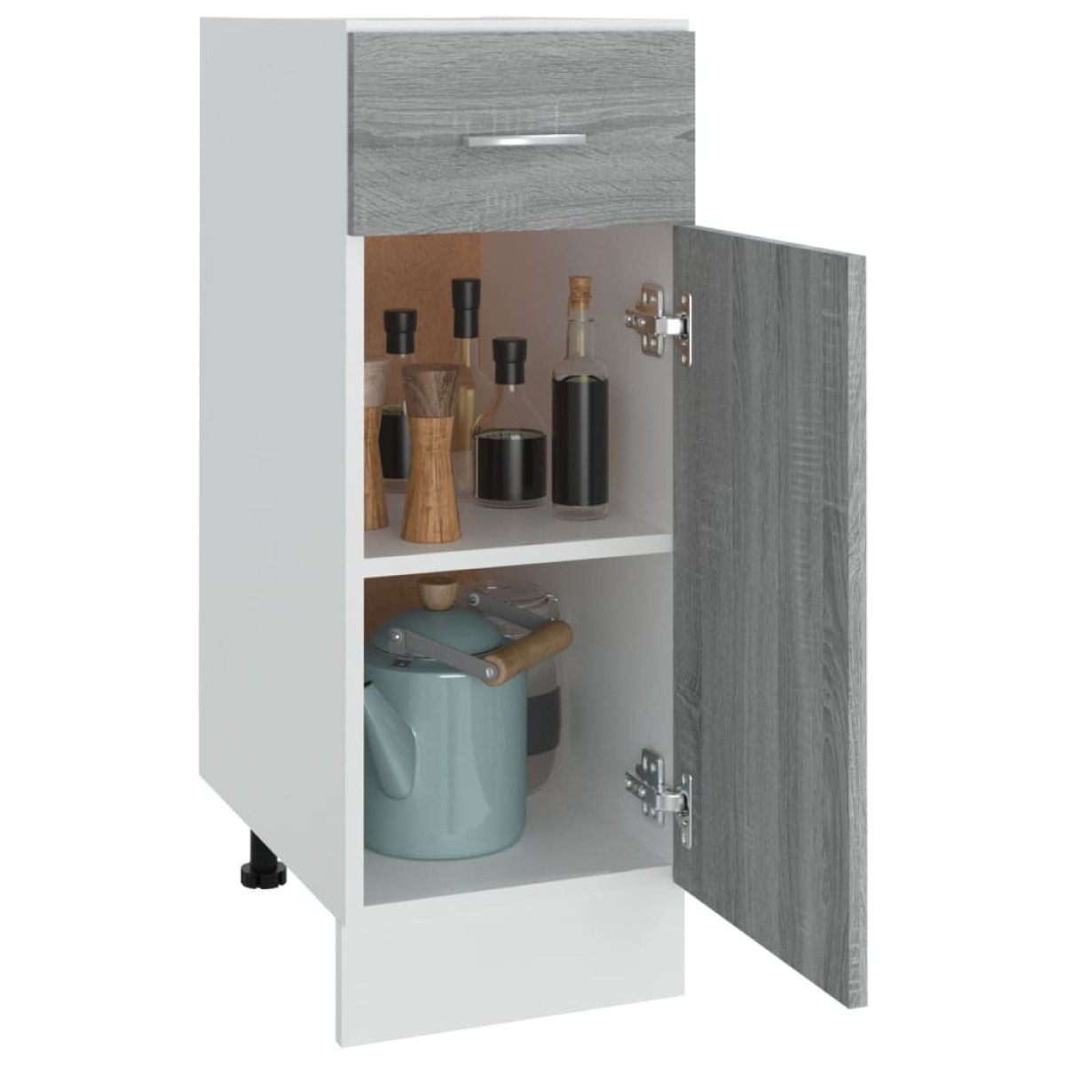 vidaXL Έπιπλο Με Συρτάρι Γκρι Sonoma 30x46x81,5 εκ. Επεξεργασμένο Ξύλο