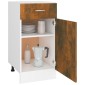 vidaXL Έπιπλο Με Συρτάρι Καπνιστή Δρυς 40x46x81,5 εκ. Επεξεργ. Ξύλο