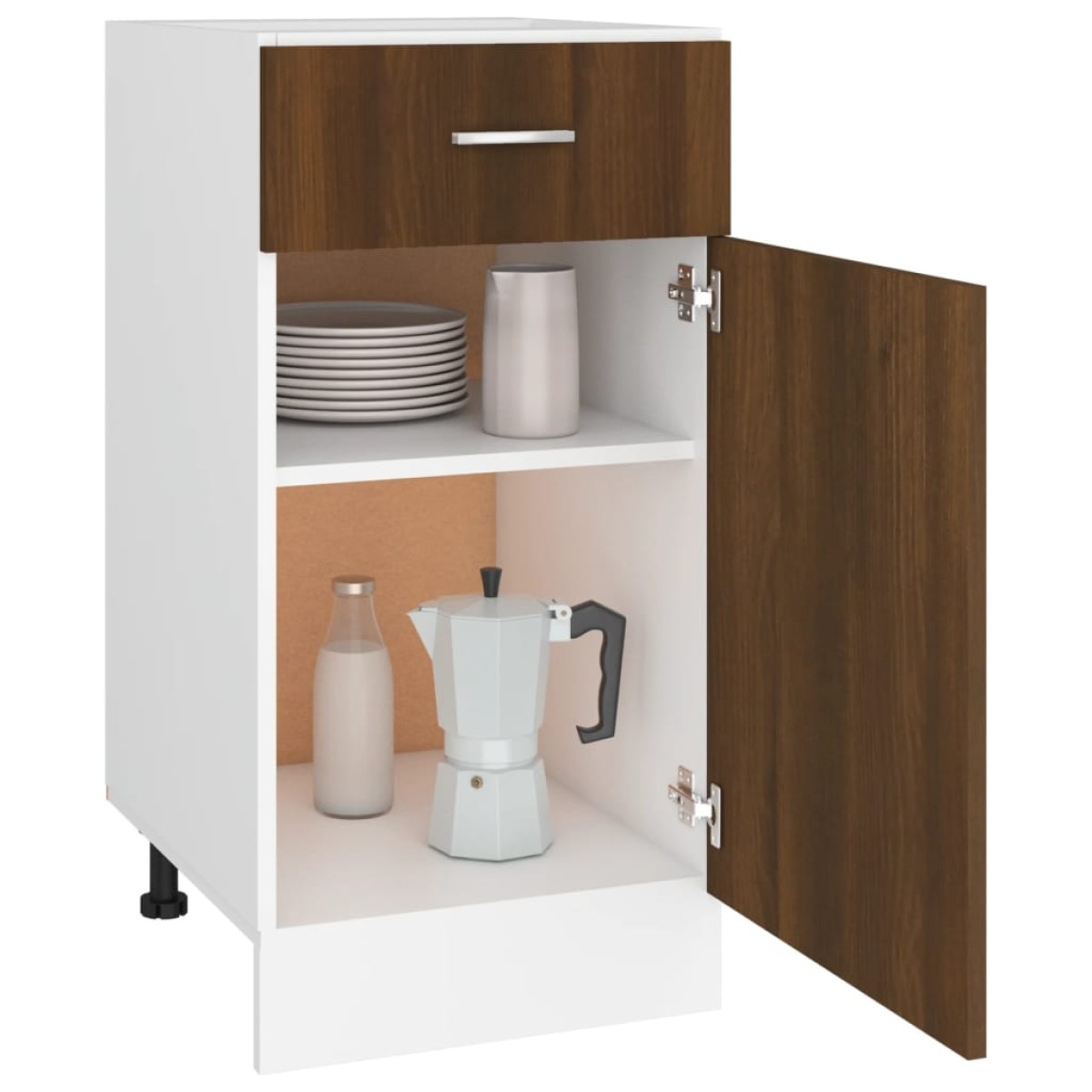 vidaXL Έπιπλο Με Συρτάρι Καφέ Δρυς 40 x 46 x 81,5 εκ. Επεξεργ. Ξύλο
