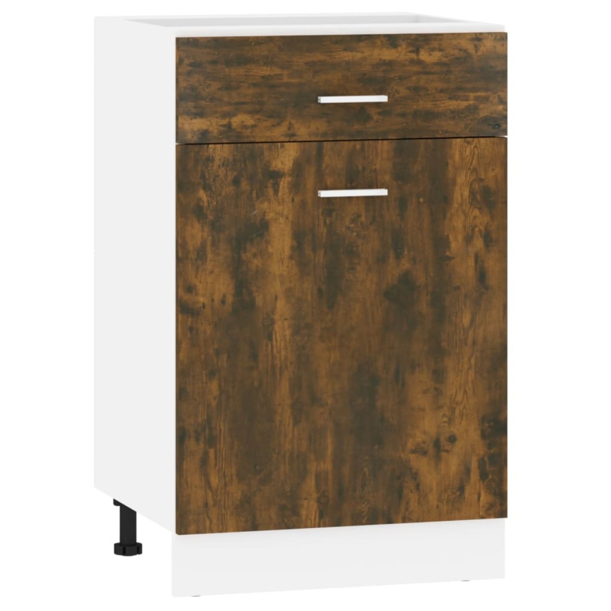 vidaXL Έπιπλο Με Συρτάρι Καπνιστή Δρυς 50x46x81,5 εκ. Επεξεργ. Ξύλο