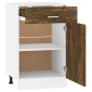 vidaXL Έπιπλο Με Συρτάρι Καπνιστή Δρυς 50x46x81,5 εκ. Επεξεργ. Ξύλο