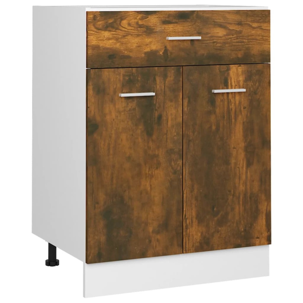 vidaXL Έπιπλο Με Συρτάρι Καπνιστή Δρυς 60x46x81,5 εκ. Επεξεργ. Ξύλο