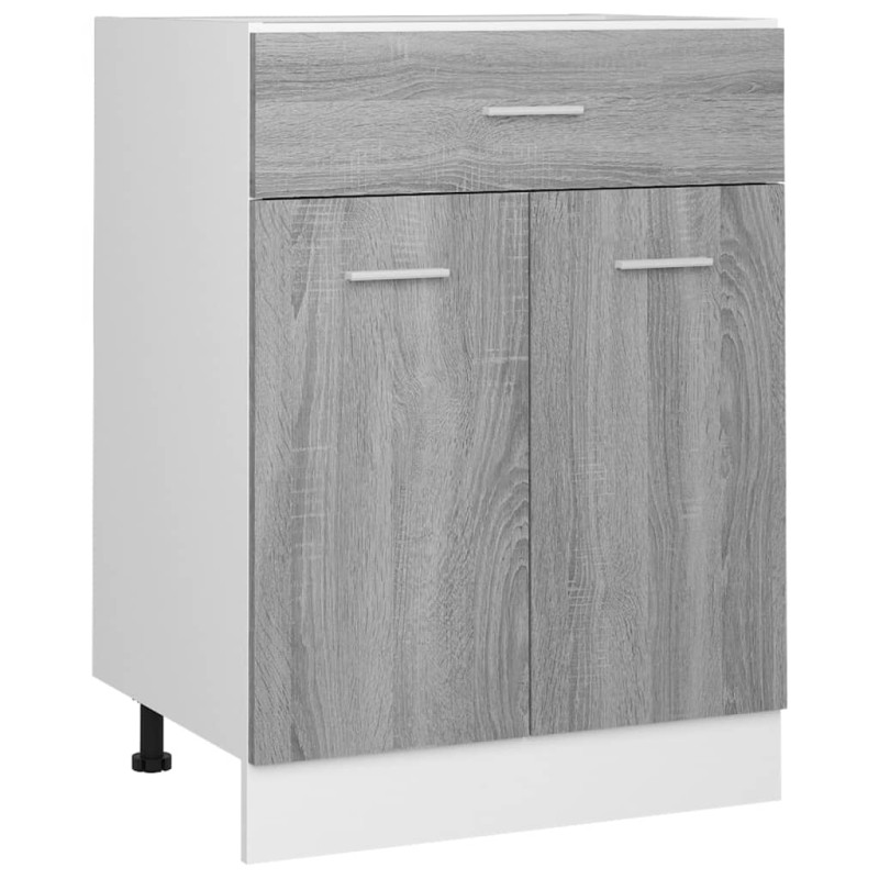 vidaXL Ντουλάπι με Συρτάρια "Lyon" Γκρι Sonoma 60x46x81,5 εκ. από Τεχνητό Ξύλο