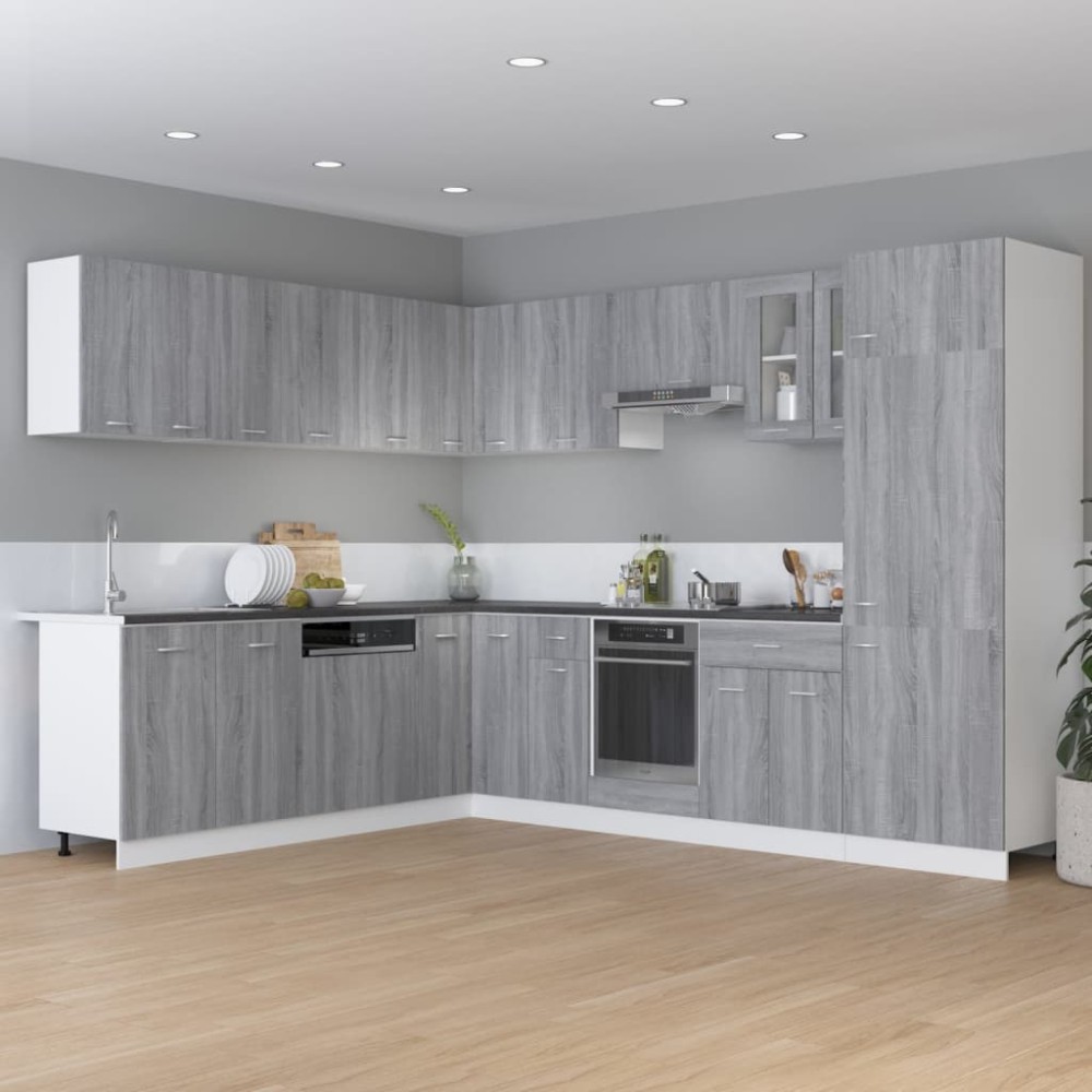 vidaXL Ντουλάπι με Συρτάρια "Lyon" Γκρι Sonoma 60x46x81,5 εκ. από Τεχνητό Ξύλο