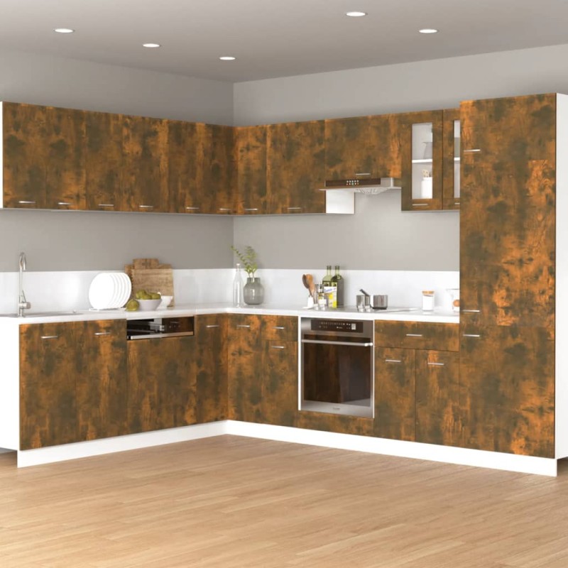 vidaXL Κρεμαστό Ντουλάπι "Lyon" Καπνιστή Δρυς 60x31x40 εκ. από Τεχνητό Ξύλο