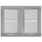 vidaXL Κρεμαστό Ντουλάπι Γυάλινο Γκρι Sonoma 80x31x60 εκ. Επεξ. Ξύλο