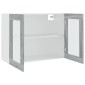 vidaXL Κρεμαστό Ντουλάπι Γυάλινο Γκρι Sonoma 80x31x60 εκ. Επεξ. Ξύλο