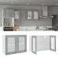vidaXL Κρεμαστό Ντουλάπι Γυάλινο Γκρι Sonoma 80x31x60 εκ. Επεξ. Ξύλο