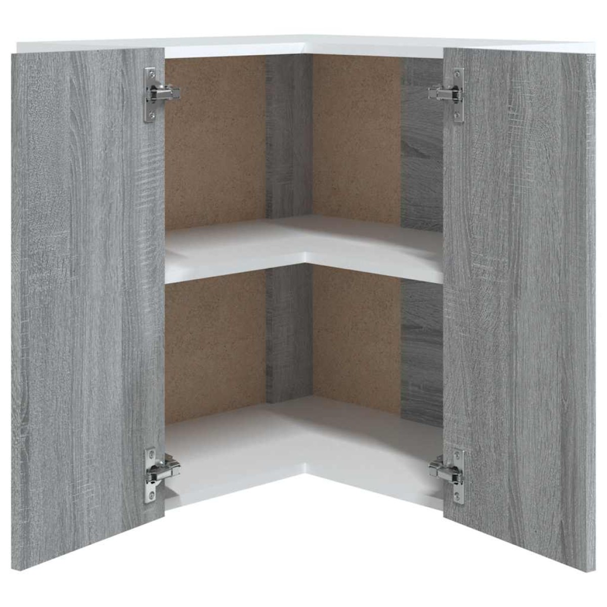 vidaXL Ντουλάπι Κρεμαστό Γωνιακό Γκρι Sonoma 57x57x60 εκ. Επεξ. Ξύλο