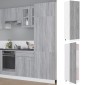 vidaXL Ντουλάπι Ψυγείου Γκρι sonoma 60x57x207 εκ. Επεξεργ. Ξύλο