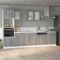 vidaXL Ντουλάπι Φ. Μικροκιμάτων Γκρι Sonoma 60x57x207εκ. Επεξ. Ξύλο