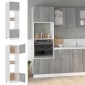 vidaXL Ντουλάπι Φ. Μικροκιμάτων Γκρι Sonoma 60x57x207εκ. Επεξ. Ξύλο