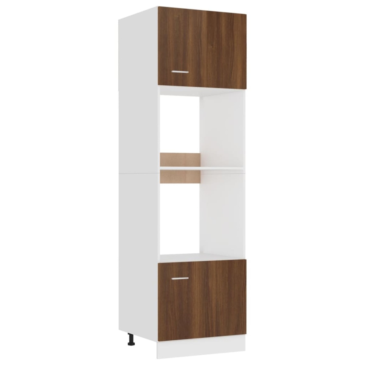 vidaXL Ντουλάπι Φ. Μικροκιμάτων Καφέ Δρυς 60x57x207εκ. Επεξ. Ξύλο
