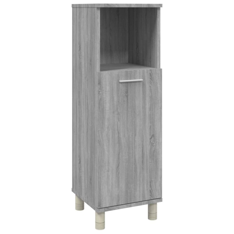 vidaXL Ντουλάπι Μπάνιου Γκρι Sonoma 30x30x95 εκ. Επεξεργασμένο Ξύλο