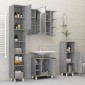 vidaXL Ντουλάπι Μπάνιου Γκρι Sonoma 30x30x95 εκ. Επεξεργασμένο Ξύλο