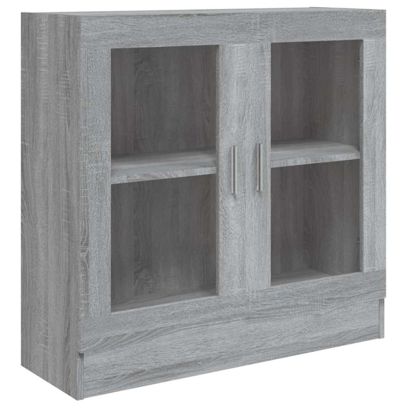 vidaXL Βιτρίνα Γκρι Sonoma 82,5x30,5x80εκ. από Επεξεργασμένο Ξύλο