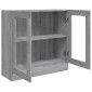 vidaXL Βιτρίνα Γκρι Sonoma 82,5x30,5x80εκ. από Επεξεργασμένο Ξύλο