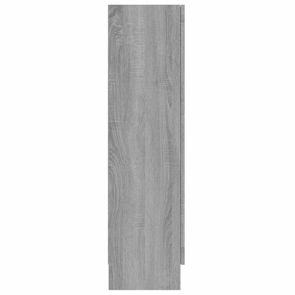 vidaXL Βιτρίνα Γκρι Sonoma 82,5 x 30,5 x 115 εκ. Επεξεργασμένο Ξύλο