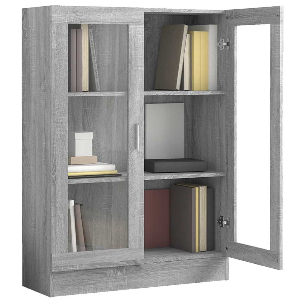 vidaXL Βιτρίνα Γκρι Sonoma 82,5 x 30,5 x 115 εκ. Επεξεργασμένο Ξύλο