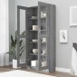 vidaXL Βιτρίνα Γκρι Sonoma 82,5x30,5x185,5 εκ. από Επεξεργασμένο Ξύλο