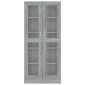 vidaXL Βιτρίνα Γκρι Sonoma 82,5x30,5x185,5 εκ. από Επεξεργασμένο Ξύλο