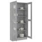 vidaXL Βιτρίνα Γκρι Sonoma 82,5x30,5x185,5 εκ. από Επεξεργασμένο Ξύλο