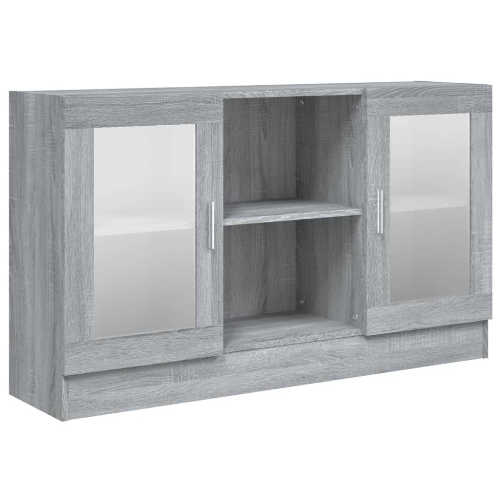 vidaXL Βιτρίνα Γκρι Sonoma 120x30,5x70 εκ. από Επεξεργασμένο Ξύλο