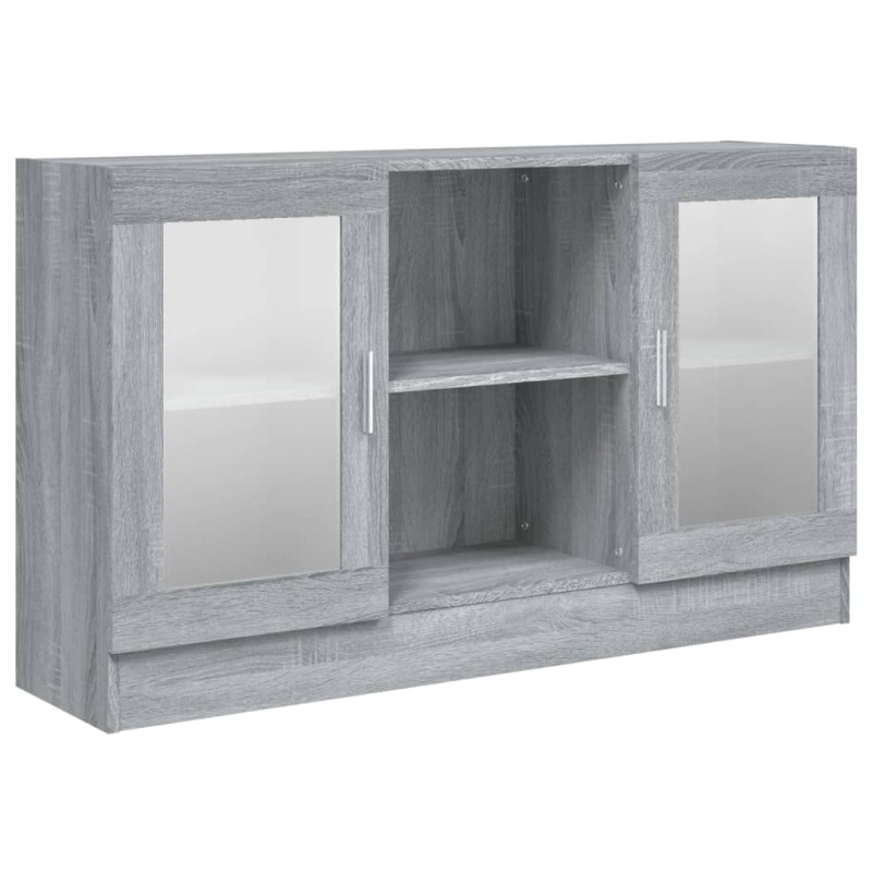 vidaXL Βιτρίνα Γκρι Sonoma 120x30,5x70 εκ. από Επεξεργασμένο Ξύλο