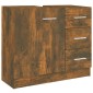 vidaXL Ντουλάπι Νιπτήρα Καπνιστή Δρυς 63 x 30 x 54 εκ. Επεξεργ. Ξύλο