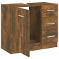 vidaXL Ντουλάπι Νιπτήρα Καπνιστή Δρυς 63 x 30 x 54 εκ. Επεξεργ. Ξύλο