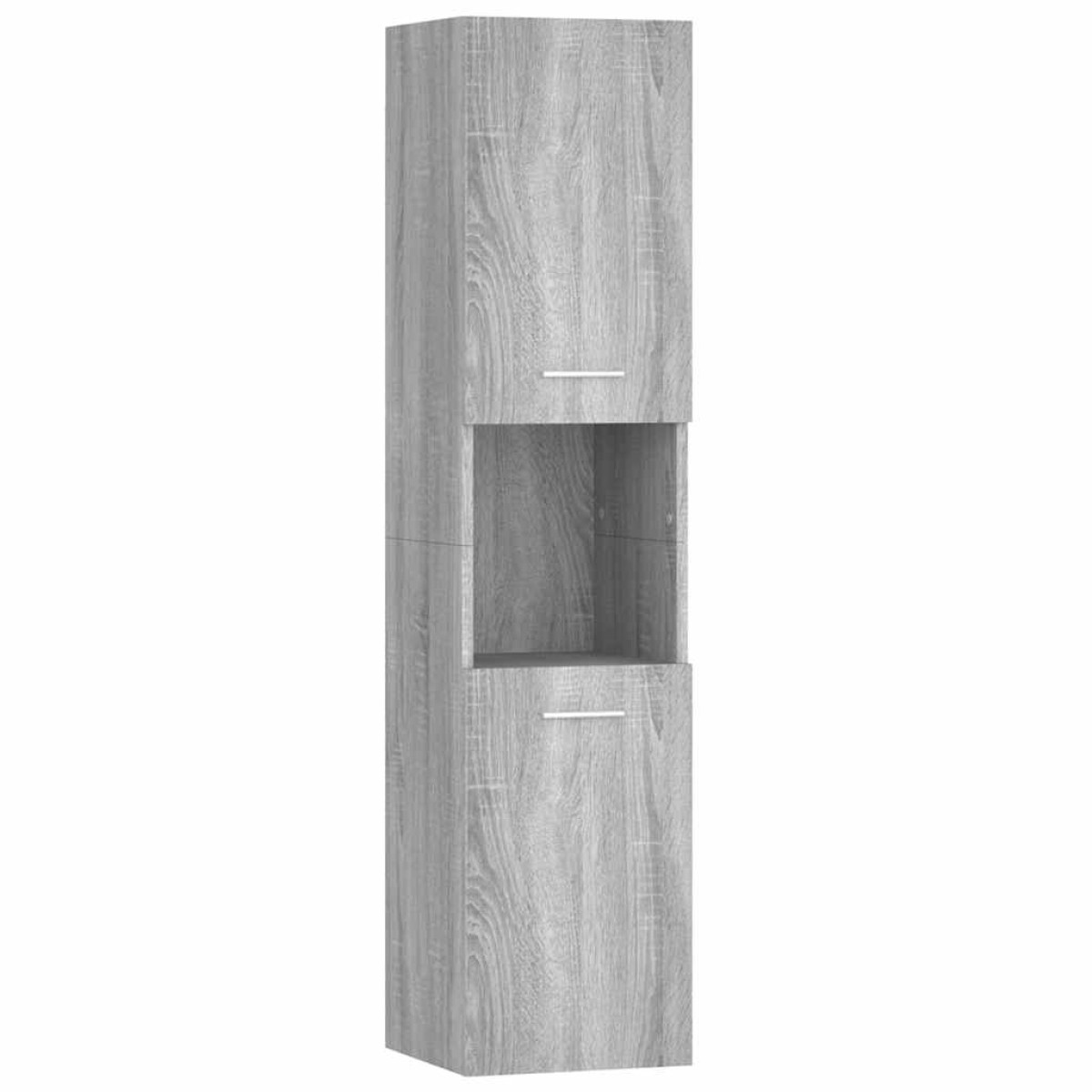 vidaXL Ντουλάπι Μπάνιου Γκρι Sonoma 30x30x130 εκ. Επεξεργασμένο Ξύλο